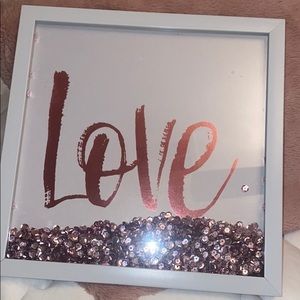 “Love” Glitter Wall Art